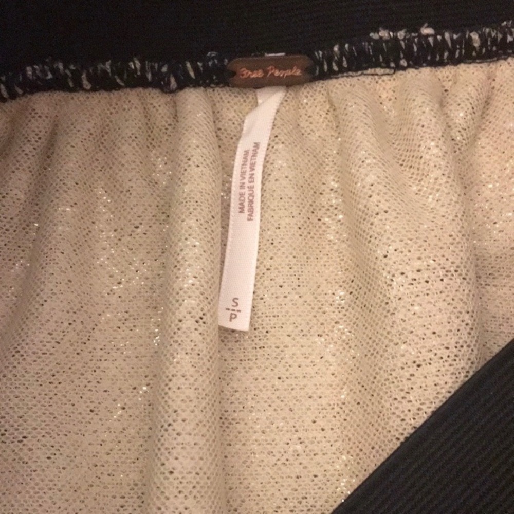 NWT Free People Taupe Elastic Waist Sequin Skirt S - Picture 6 of 8